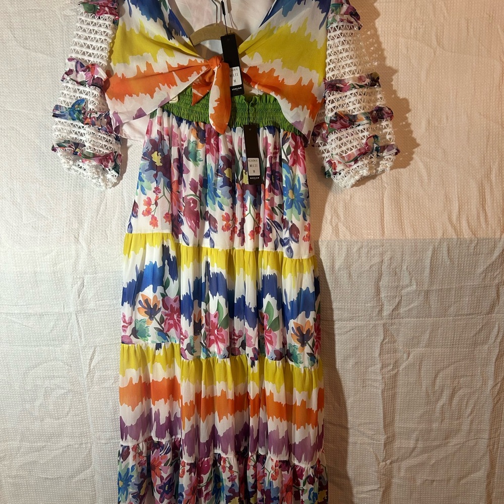 Beulah Multicolor Floral Tiered Maxi Dress